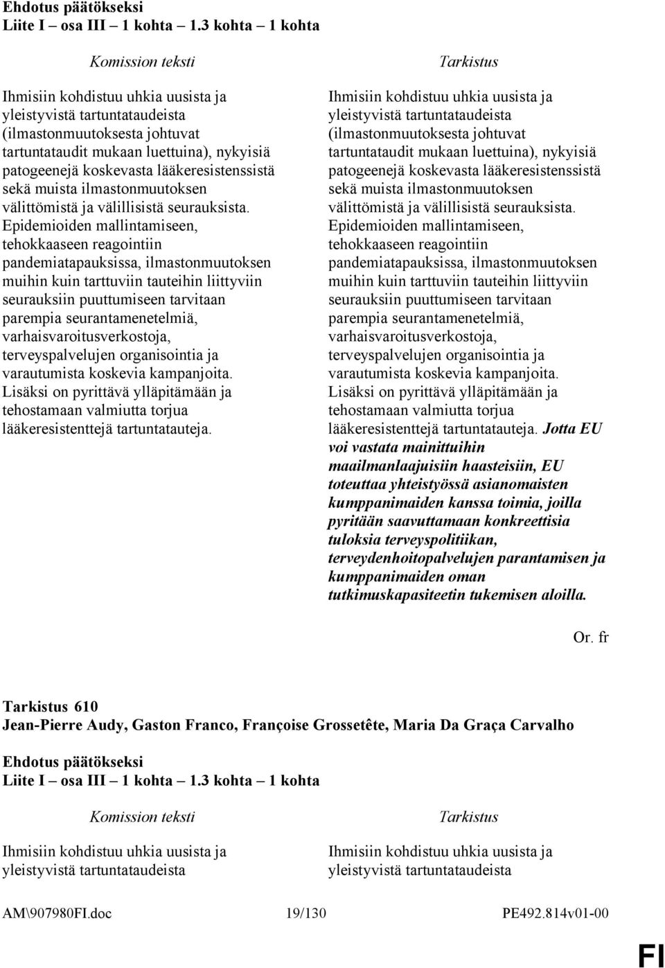 sekä muista ilmastonmuutoksen välittömistä ja välillisistä seurauksista.