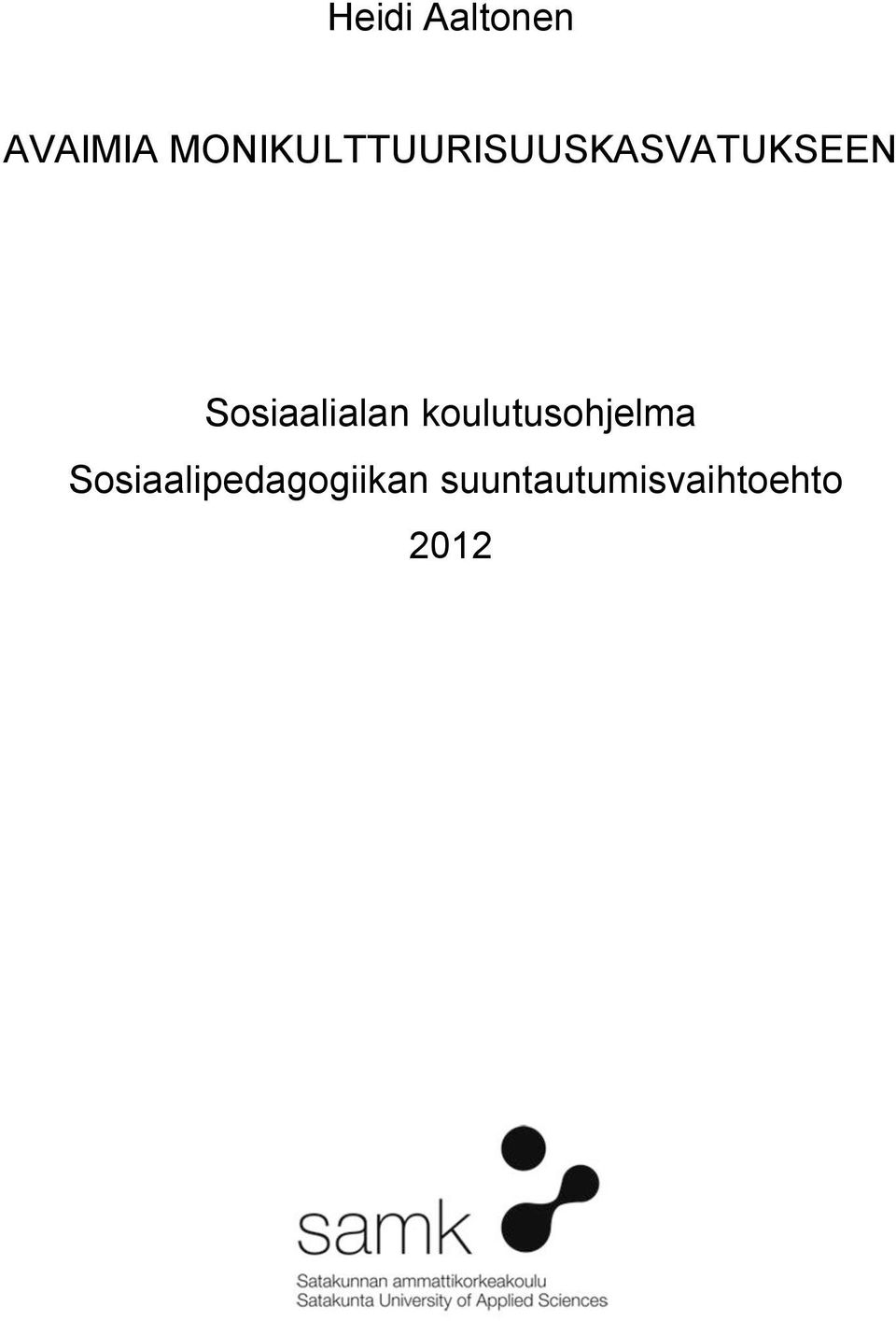 Sosiaalialan koulutusohjelma