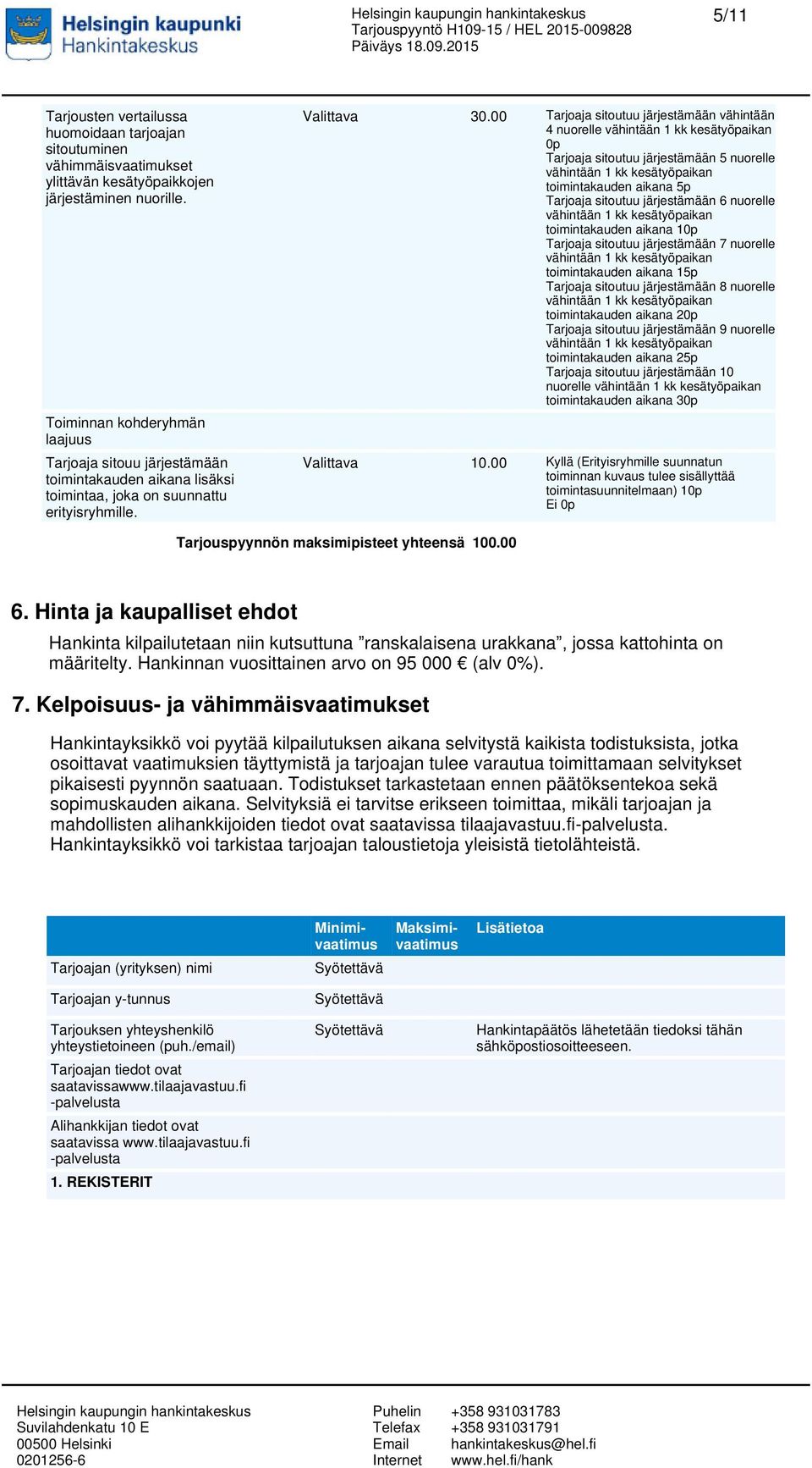 00 vähintään 4 nuorelle vähintään 1 kk kesätyöpaikan 0p 5 nuorelle vähintään 1 kk kesätyöpaikan toimintakauden aikana 5p 6 nuorelle vähintään 1 kk kesätyöpaikan toimintakauden aikana 10p 7 nuorelle