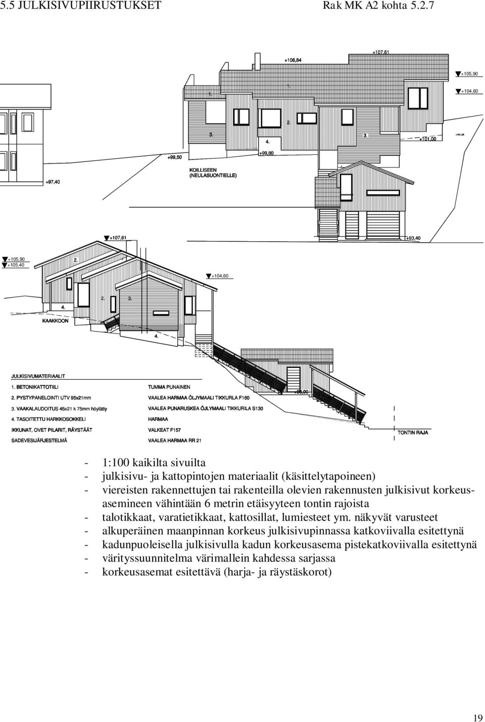 TASOITETTU HARKKOSOKKELI TUMMA PUNAINEN VAALEA HARMAA ÖLJYMAALI TIKKURLA F160 VAALEA PUNARUSKEA ÖJLYMAALI TIKKURILA S130 HARMAA +96,00 IKKUNAT, OVET PILARIT, RÄYSTÄÄT VALKEAT F157 SADEVESIJÄRJESTELMÄ