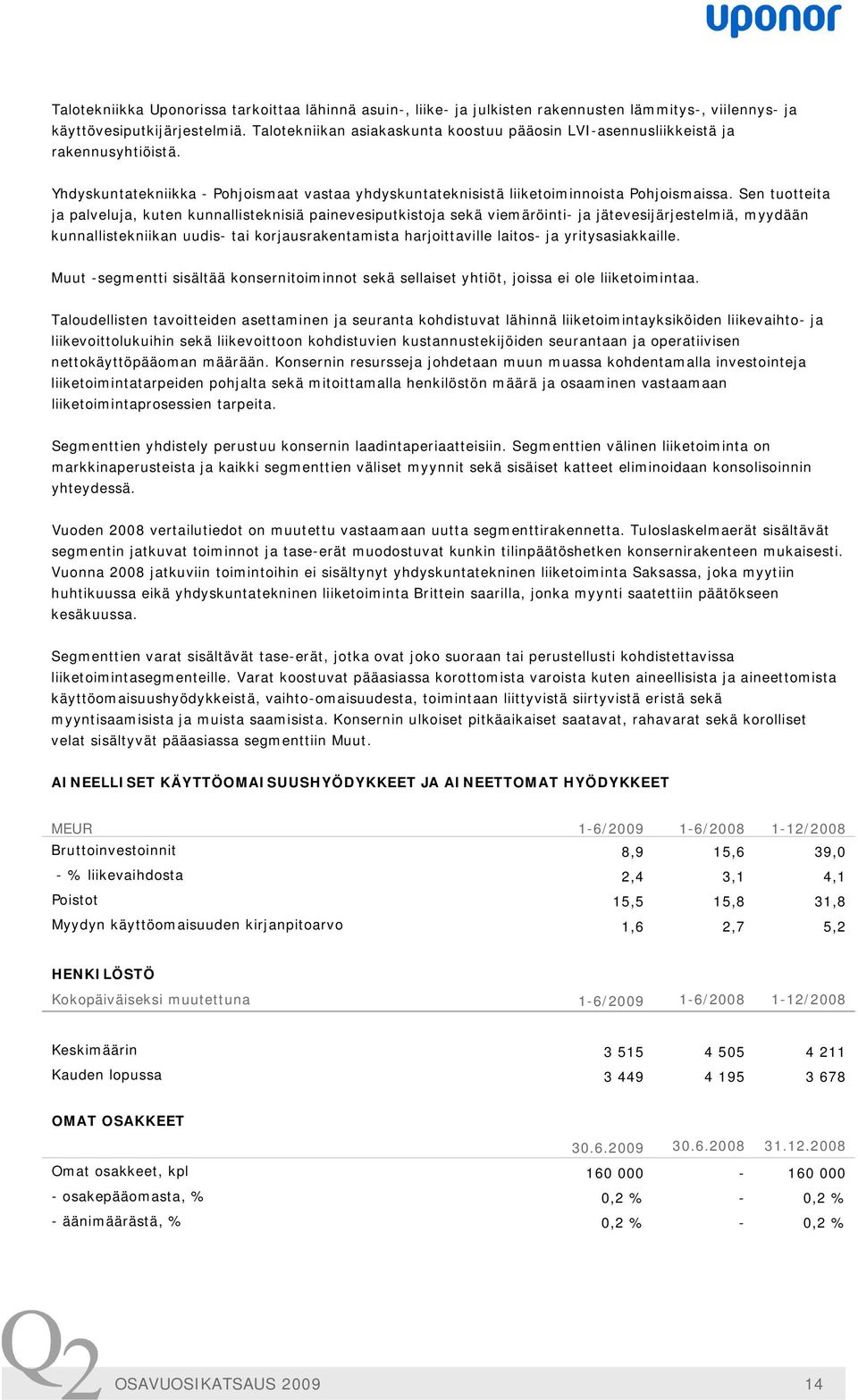 Sen tuotteita ja palveluja, kuten kunnallisteknisiä painevesiputkistoja sekä viemäröinti- ja jätevesijärjestelmiä, myydään kunnallistekniikan uudis- tai korjausrakentamista harjoittaville laitos- ja