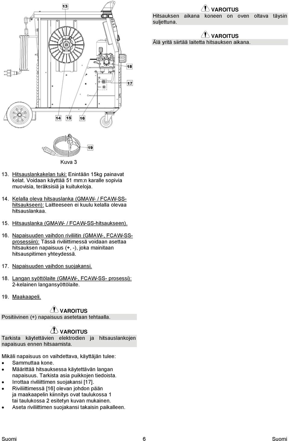 Hitsauslanka (GMAW- / FCAW-SS-hitsaukseen). 16.