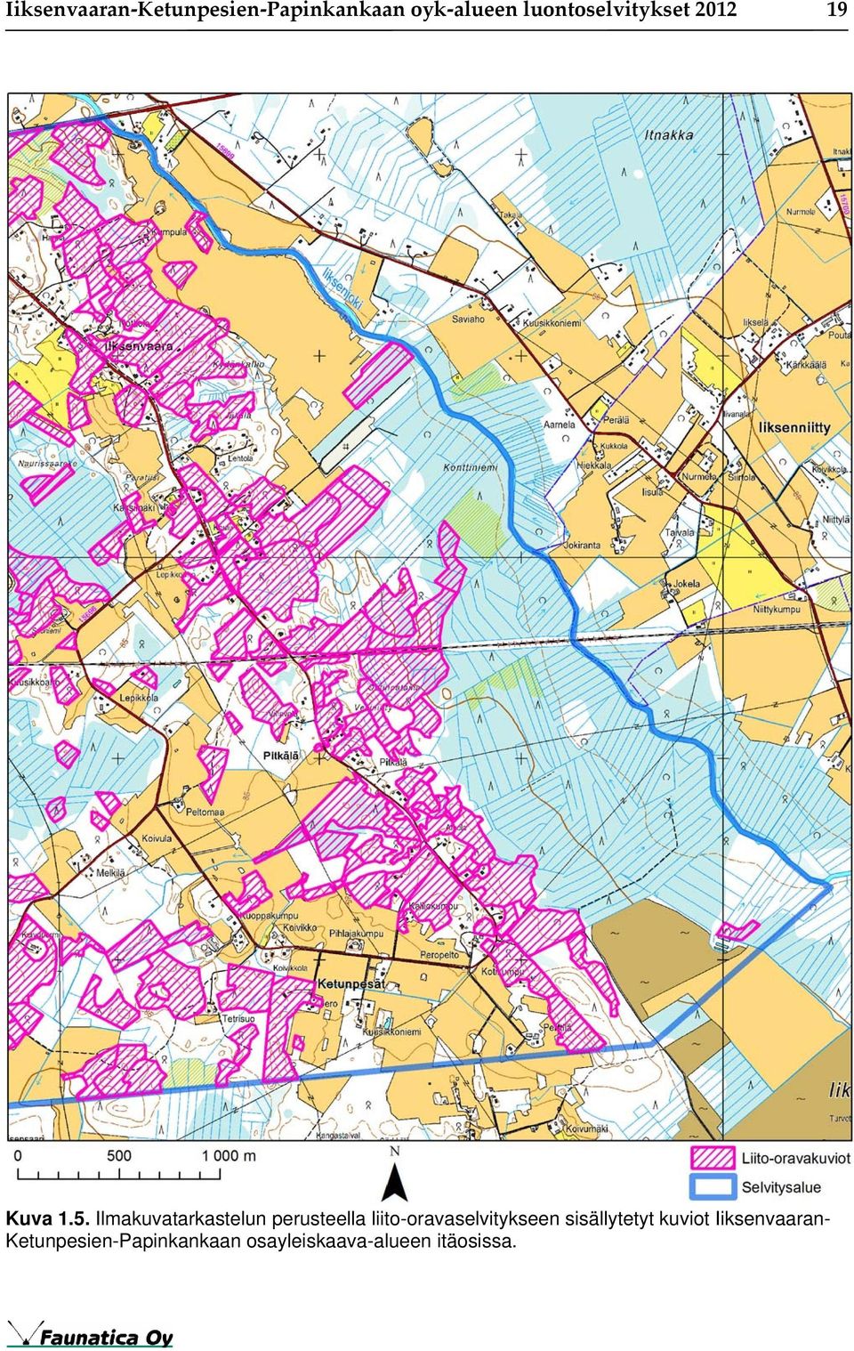 Ilmakuvatarkastelun perusteella liito-oravaselvitykseen