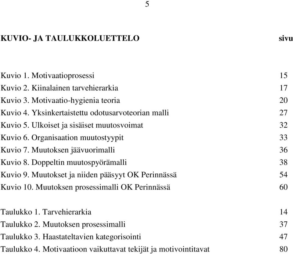 Muutoksen jäävuorimalli 36 Kuvio 8. Doppeltin muutospyörämalli 38 Kuvio 9. Muutokset ja niiden pääsyyt OK Perinnässä 54 Kuvio 10.