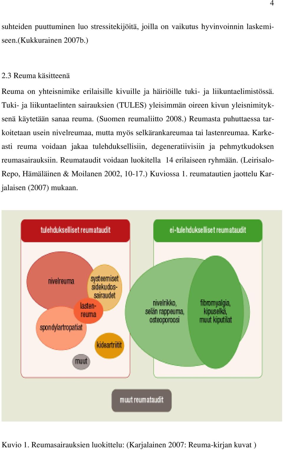 Tuki- ja liikuntaelinten sairauksien (TULES) yleisimmän oireen kivun yleisnimityksenä käytetään sanaa reuma. (Suomen reumaliitto 2008.