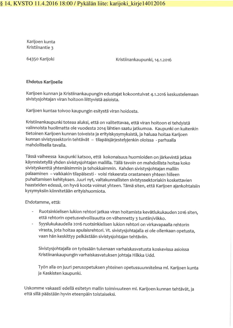 / Pykälän liite: