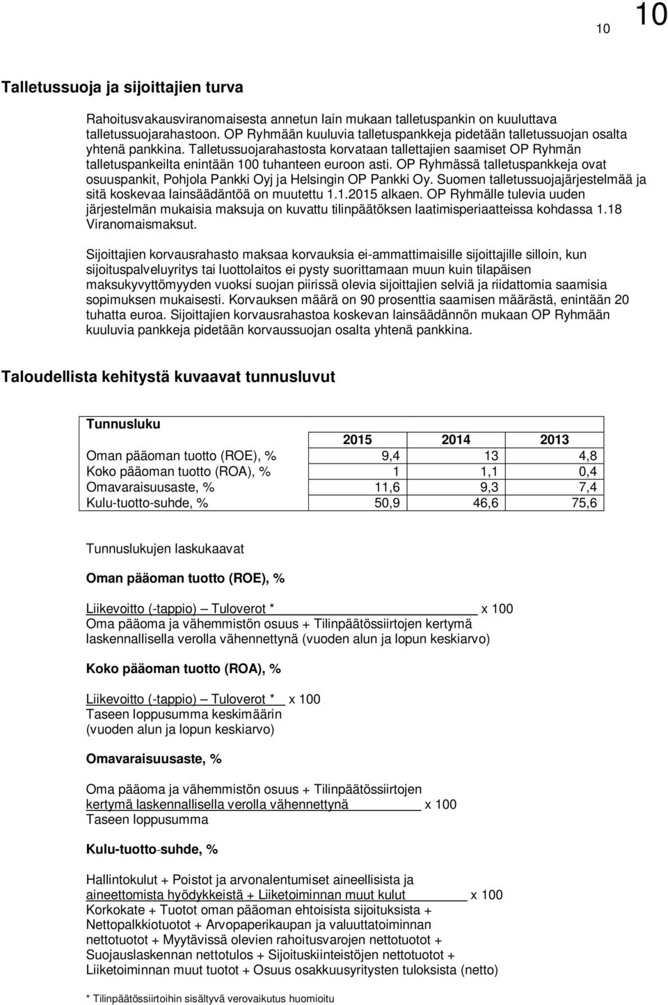 Talletussuojarahastosta korvataan tallettajien saamiset OP Ryhmän talletuspankeilta enintään 100 tuhanteen euroon asti.