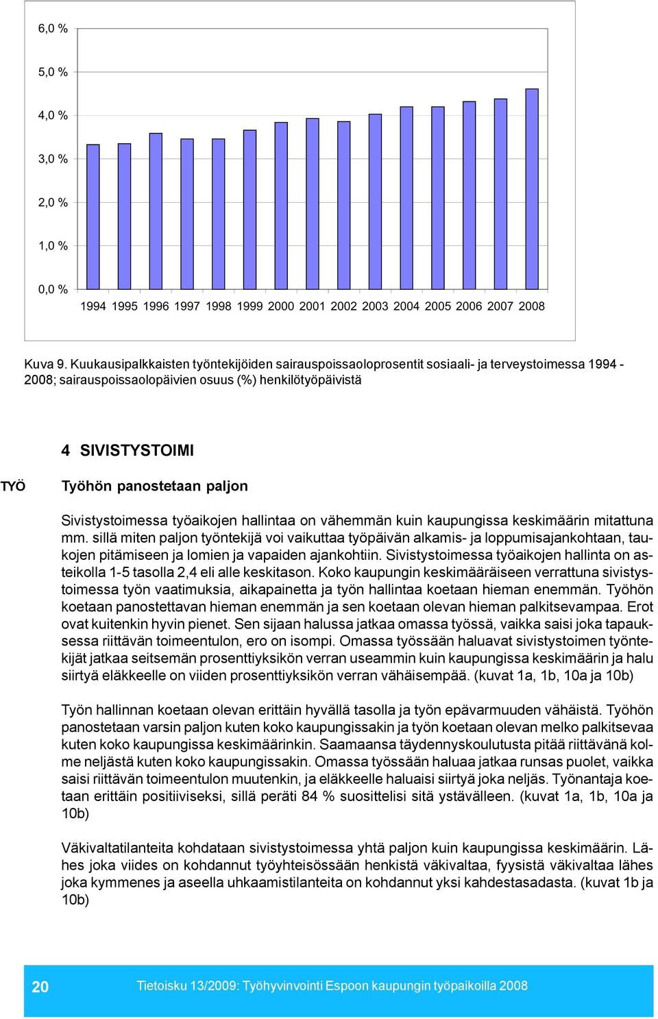 Sivistystoimessa työaikojen hallintaa on vähemmän kuin kaupungissa keskimäärin mitattuna mm.