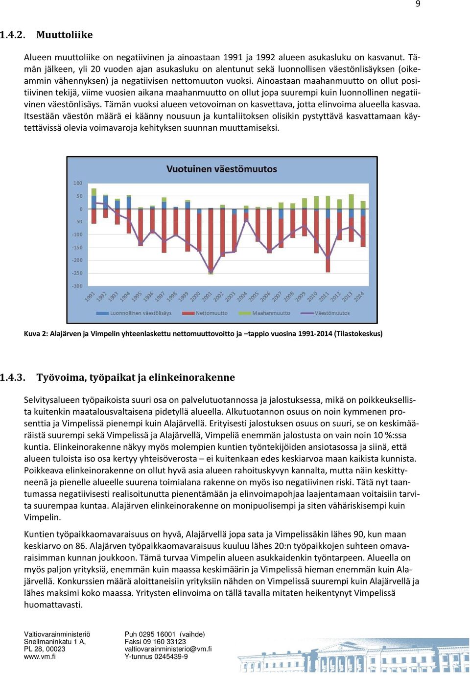 Ainoastaan maahanmuutto on ollut positiivinen tekijä, viime vuosien aikana maahanmuutto on ollut jopa suurempi kuin luonnollinen negatiivinen väestönlisäys.