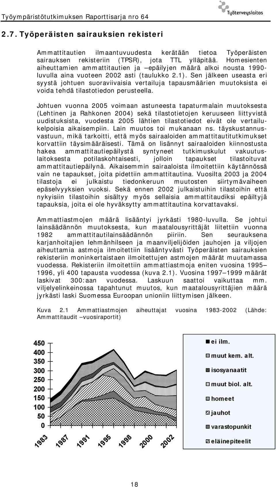 Sen jälkeen useasta eri syystä johtuen suoraviivaisia vertailuja tapausmäärien muutoksista ei voida tehdä tilastotiedon perusteella.