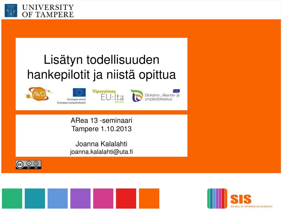 ARea 13 -seminaari Tampere 1.10.
