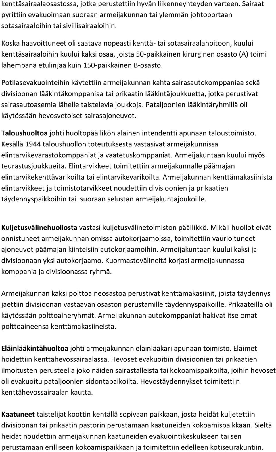 150-paikkainen B-osasto.
