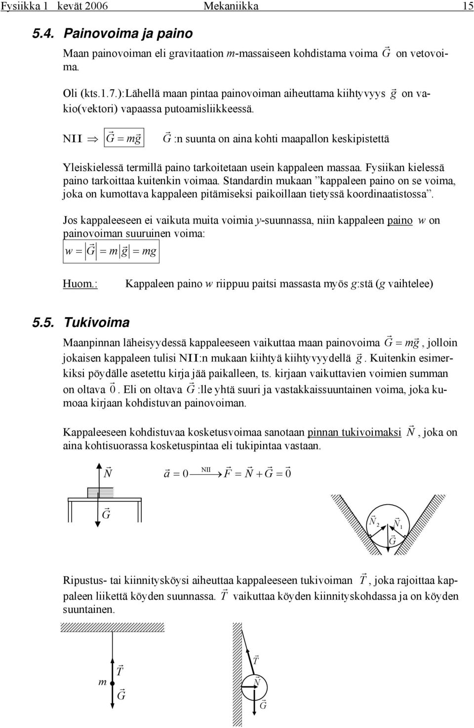 Fyiian ieleä paino taoittaa uitenin voiaa. Standadin uaan appaleen paino on e voia, joa on uottava appaleen pitäiei paioillaan tietyä oodinaatitoa.