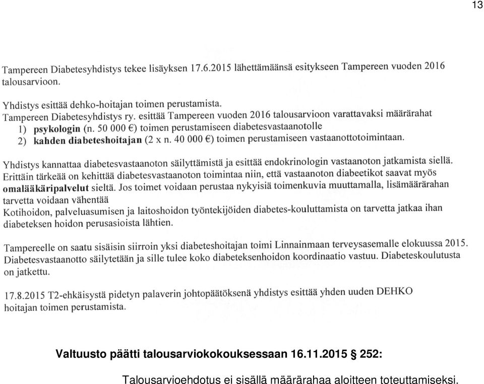 2015 252: Talousarvioehdotus ei
