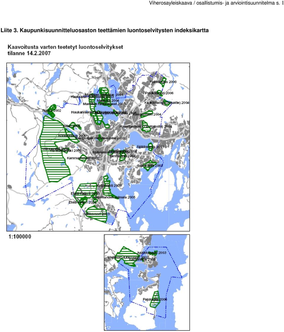 teettämien luontoselvitysten