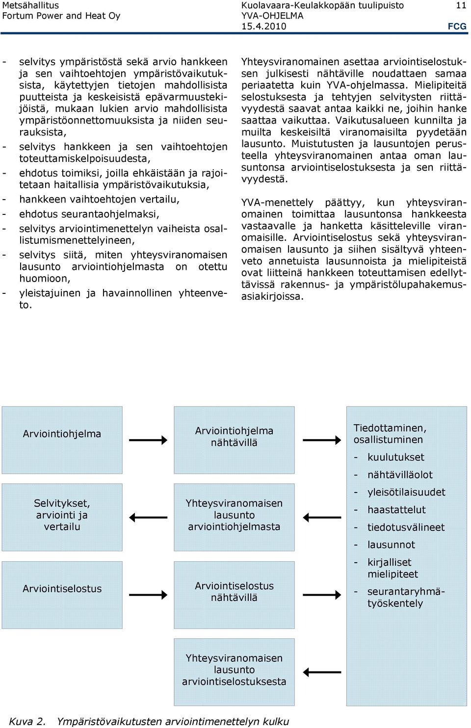 arvio mahdollisista ympäristöonnettomuuksista ja niiden seurauksista, - selvitys hankkeen ja sen vaihtoehtojen toteuttamiskelpoisuudesta, - ehdotus toimiksi, joilla ehkäistään ja rajoitetaan