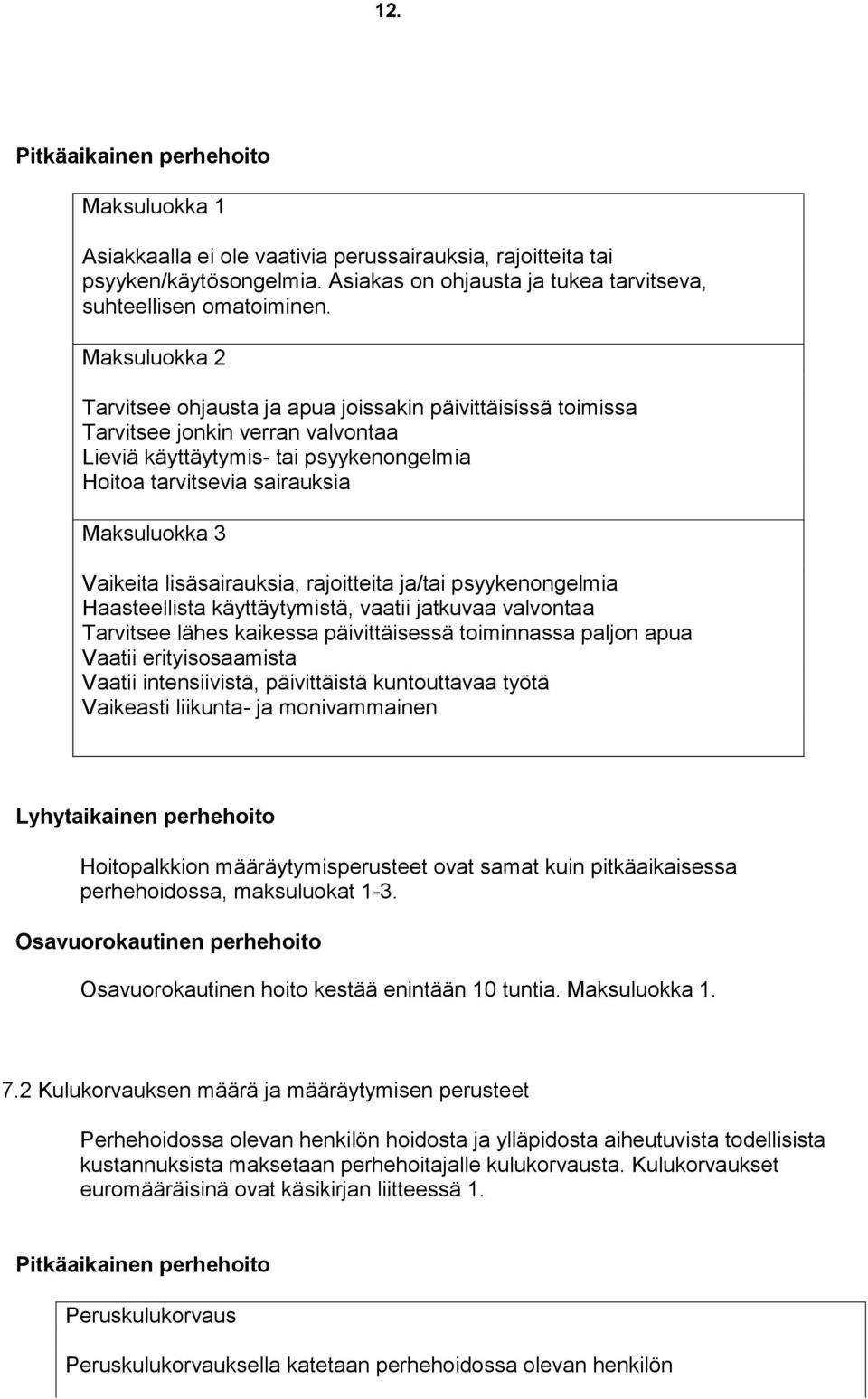 Vaikeita lisäsairauksia, rajoitteita ja/tai psyykenongelmia Haasteellista käyttäytymistä, vaatii jatkuvaa valvontaa Tarvitsee lähes kaikessa päivittäisessä toiminnassa paljon apua Vaatii