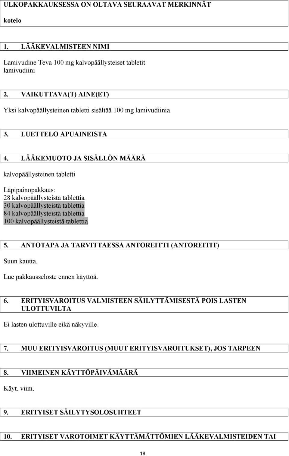 LÄÄKEMUOTO JA SISÄLLÖN MÄÄRÄ kalvopäällysteinen tabletti Läpipainopakkaus: 28 kalvopäällysteistä tablettia 30 kalvopäällysteistä tablettia 84 kalvopäällysteistä tablettia 100 kalvopäällysteistä