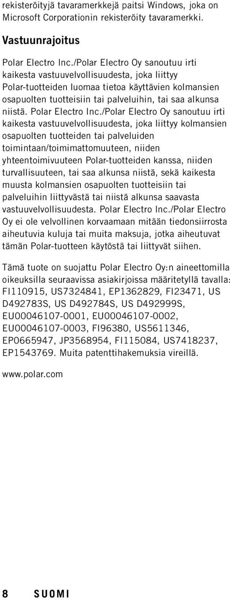 Polar Electro Inc.