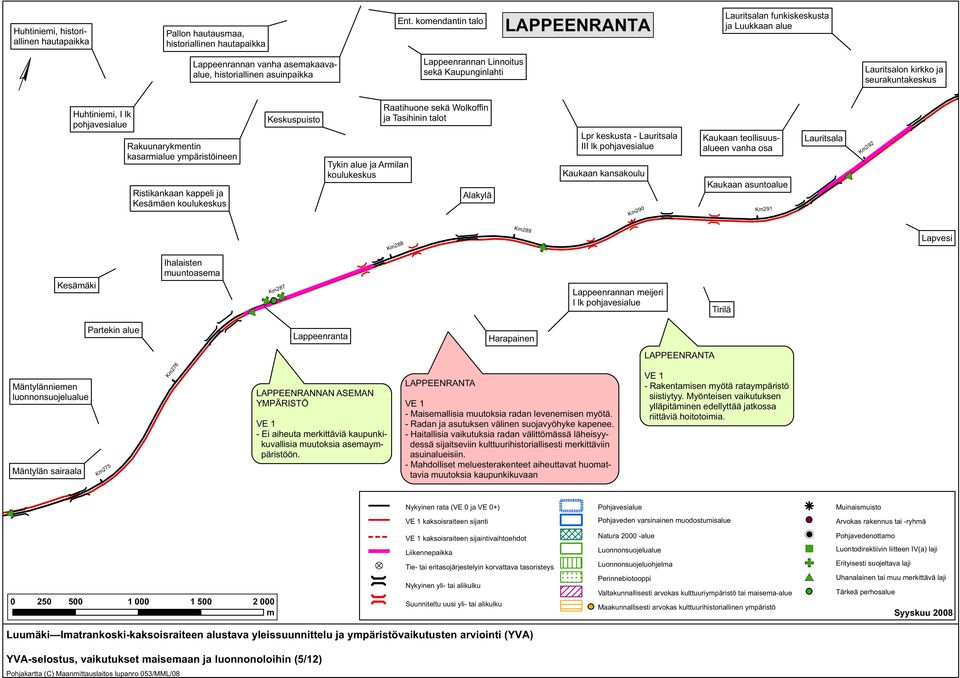 Huhtiniemi, I l pohjavesialue Rauunarymentin asarmialue ympäristöineen Ristianaan appeli ja Kesämäen ouluesus Kesuspuisto Tyin alue ja Armilan ouluesus Raatihuone seä Woloffin ja Tasihinin talot