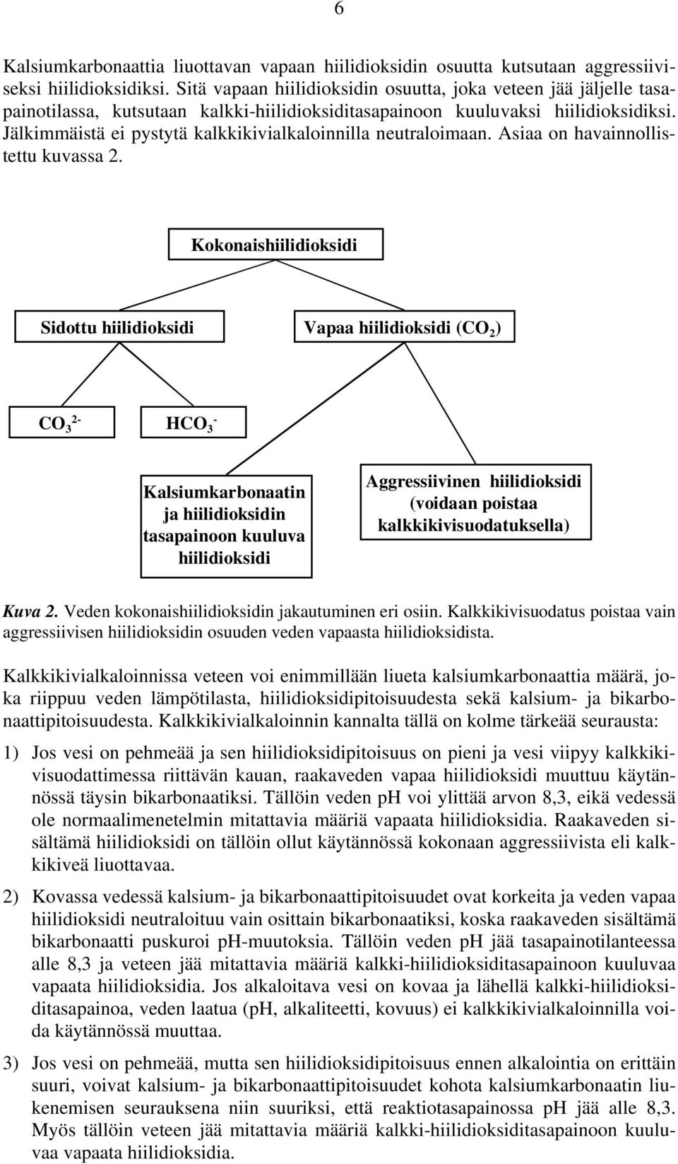 Jälkimmäistä ei pystytä kalkkikivialkaloinnilla neutraloimaan. Asiaa on havainnollistettu kuvassa 2.