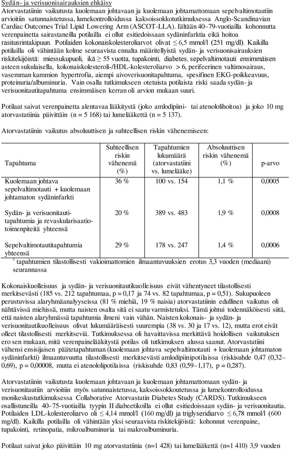 Iältään 40 79-vuotiailla kohonnutta verenpainetta sairastaneilla potilailla ei ollut esitiedoissaan sydäninfarktia eikä hoitoa rasitusrintakipuun.