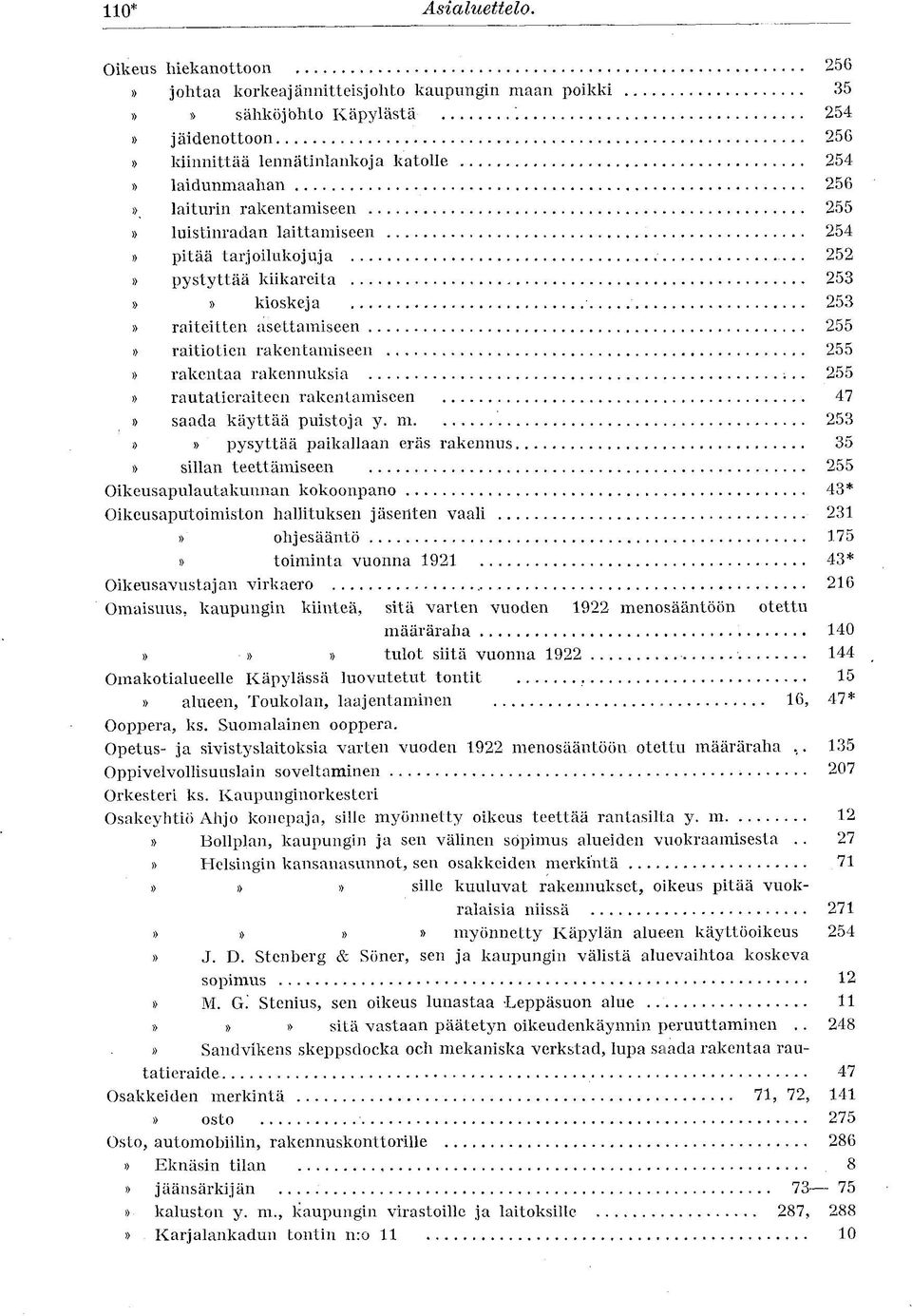 255 luistinradan laittamiseen 254 pitää tarjoilukojuja.