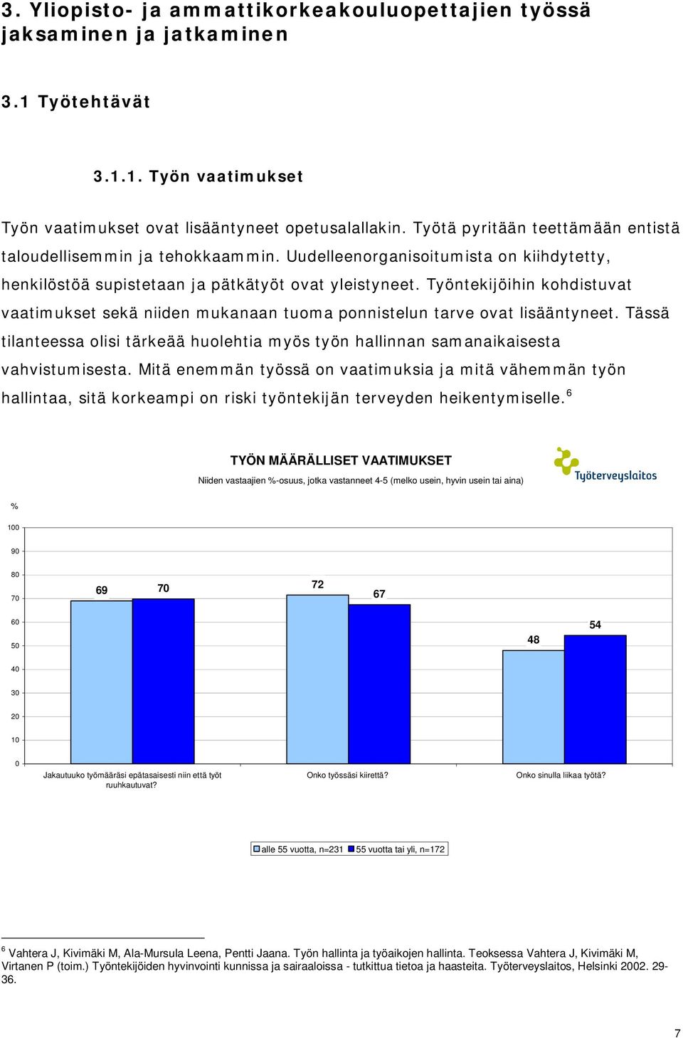 Työntekijöihin kohdistuvat vaatimukset sekä niiden mukanaan tuoma ponnistelun tarve ovat lisääntyneet. Tässä tilanteessa olisi tärkeää huolehtia myös työn hallinnan samanaikaisesta vahvistumisesta.