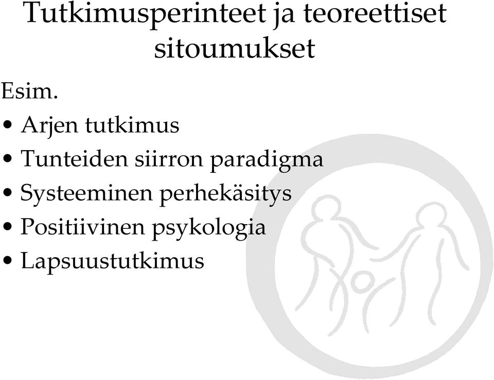 Arjen tutkimus Tunteiden siirron