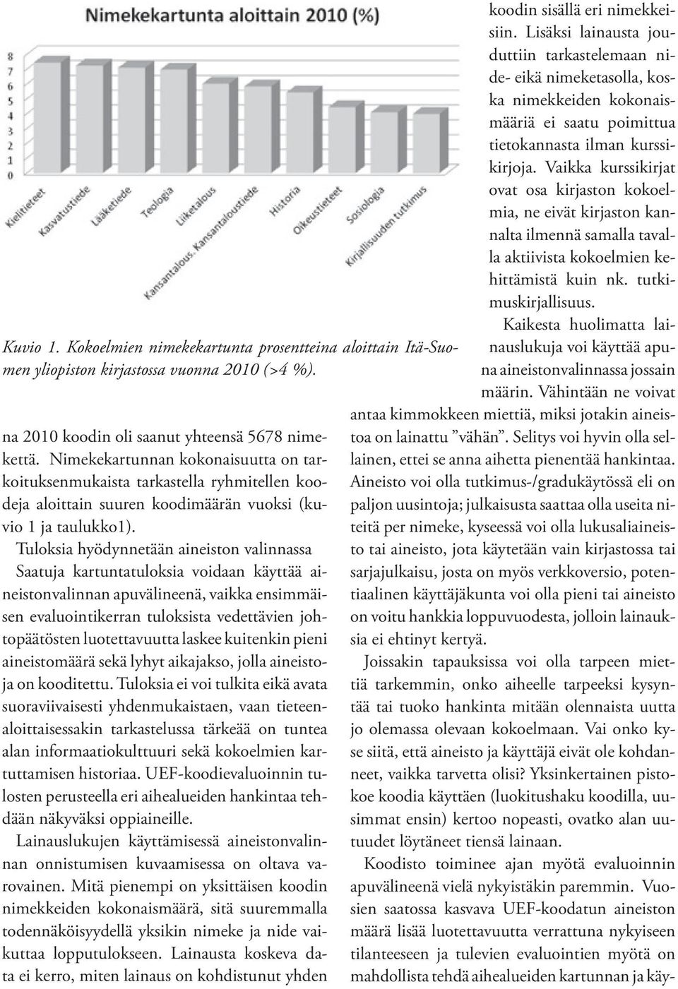 Tuloksia hyödynnetään aineiston valinnassa Saatuja kartuntatuloksia voidaan käyttää aineistonvalinnan apuvälineenä, vaikka ensimmäisen evaluointikerran tuloksista vedettävien johtopäätösten