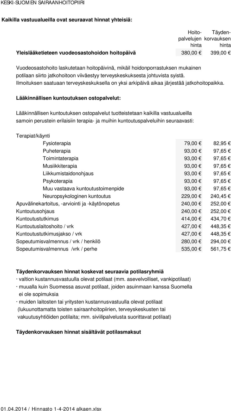 Ilmoituksen saatuaan terveyskeskuksella on yksi arkipäivä aikaa järjestää jatkohoitopaikka.