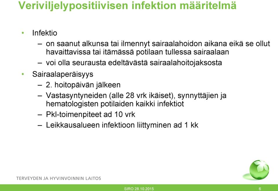 Sairaalaperäisyys 2.