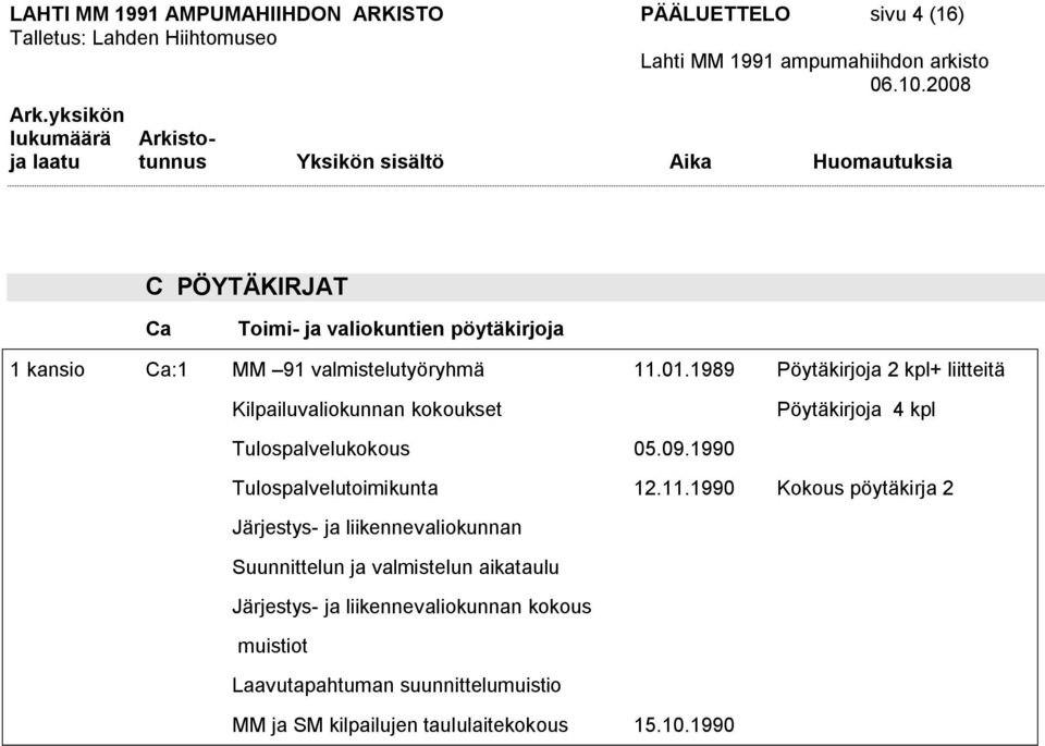 09.1990 Tulospalvelutoimikunta 12.11.