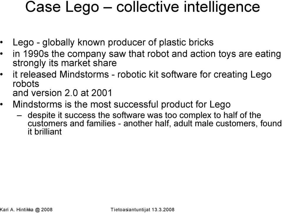creating Lego robots and version 2.