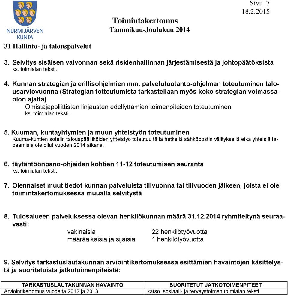 toteutuminen 5.