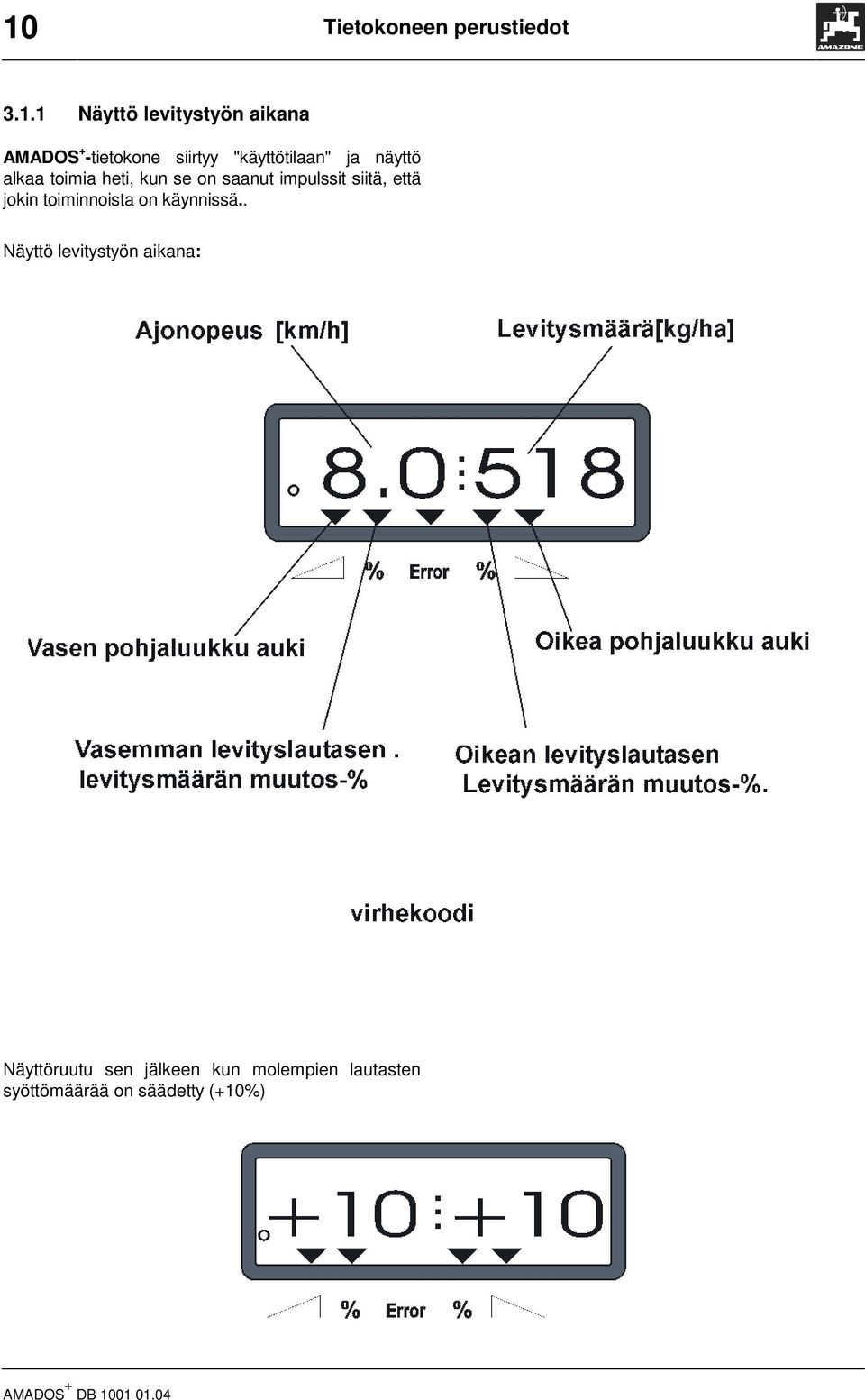 saanut impulssit siitä, että jokin toiminnoista on käynnissä.