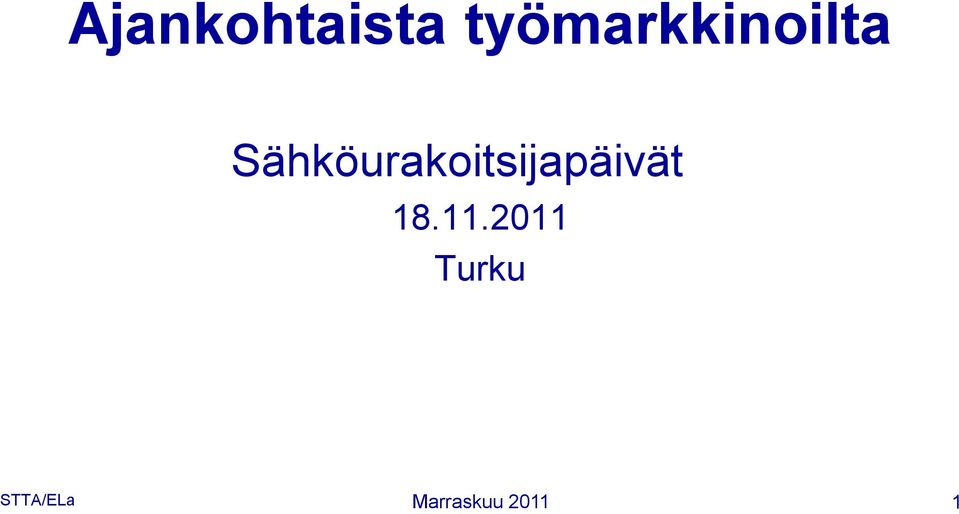 Sähköurakoitsijapäivät