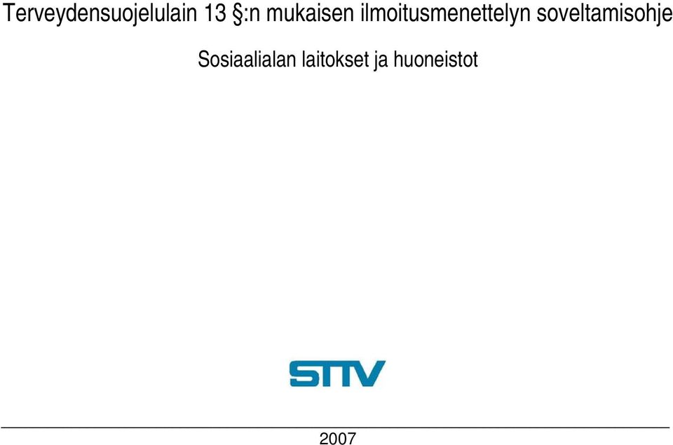 soveltamisohje Sosiaalialan