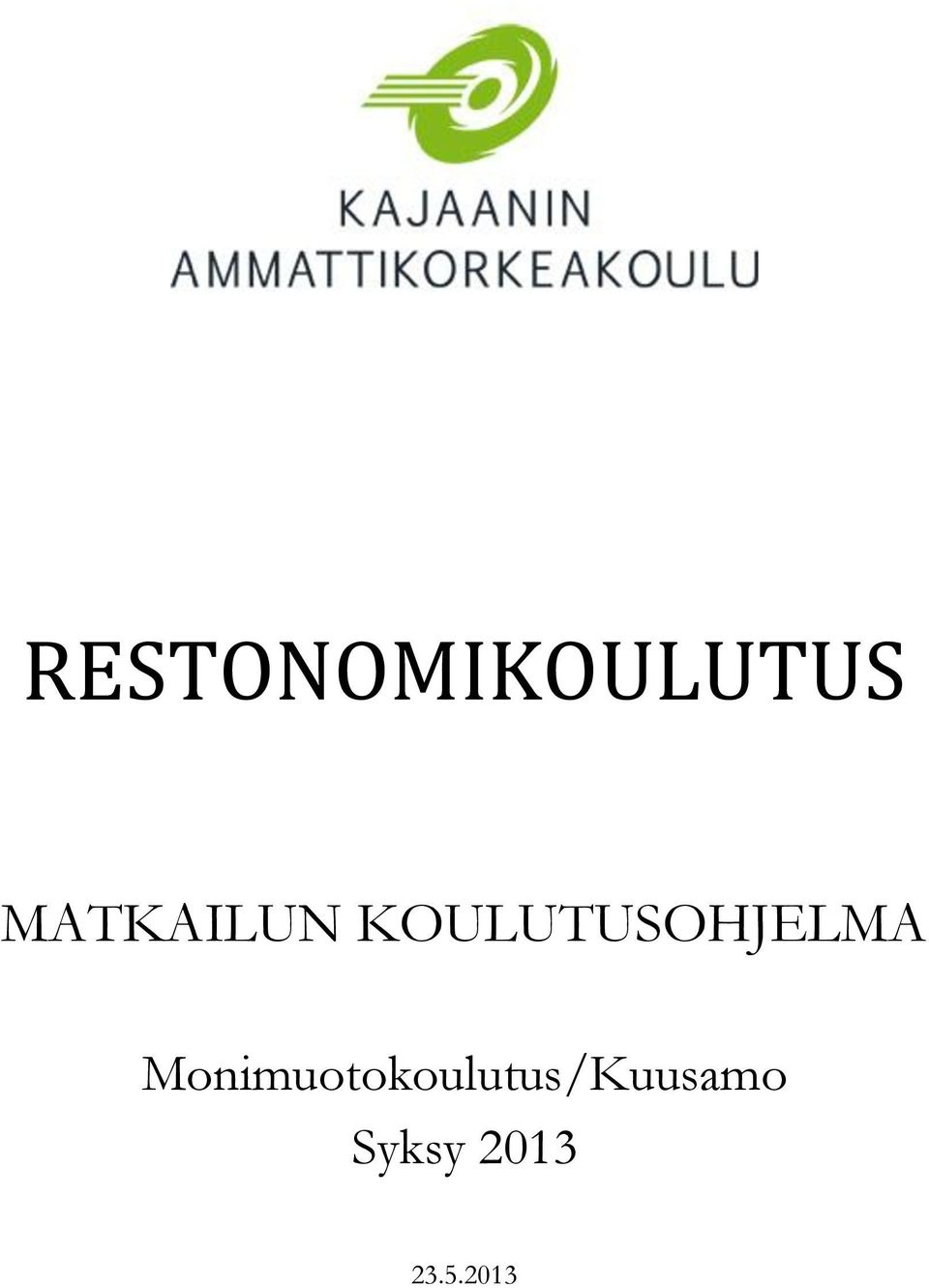 KOULUTUSOHJELMA