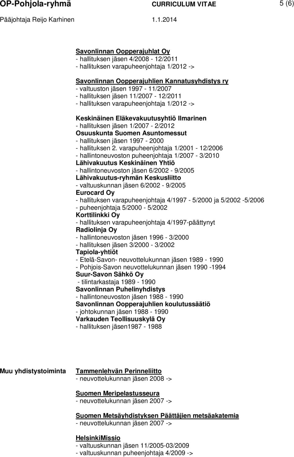 jäsen 1997-2000 - hallituksen 2.