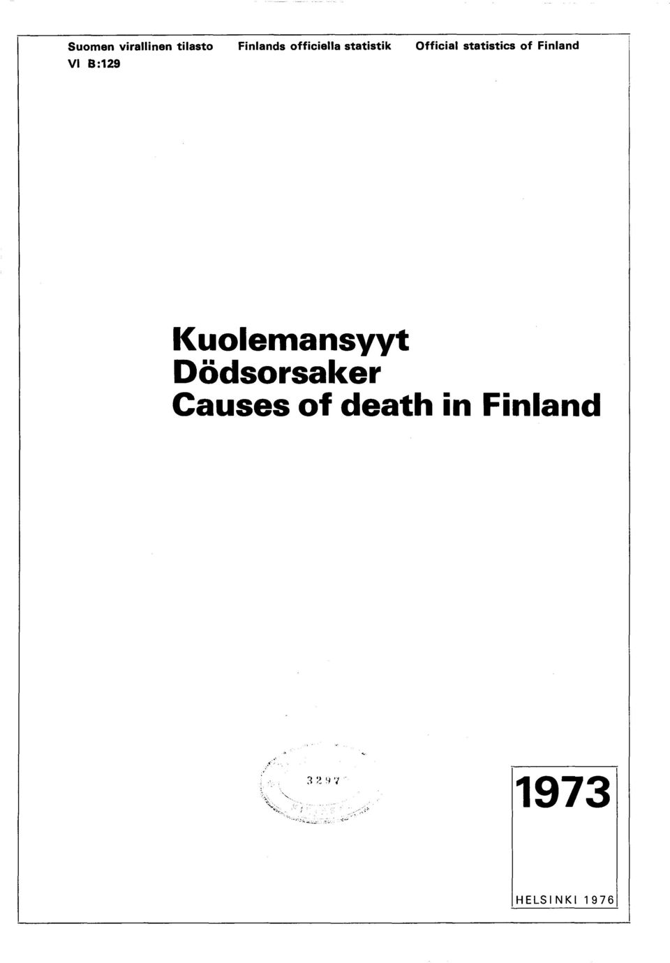 of Finland VI B:129 Kuolemansyyt
