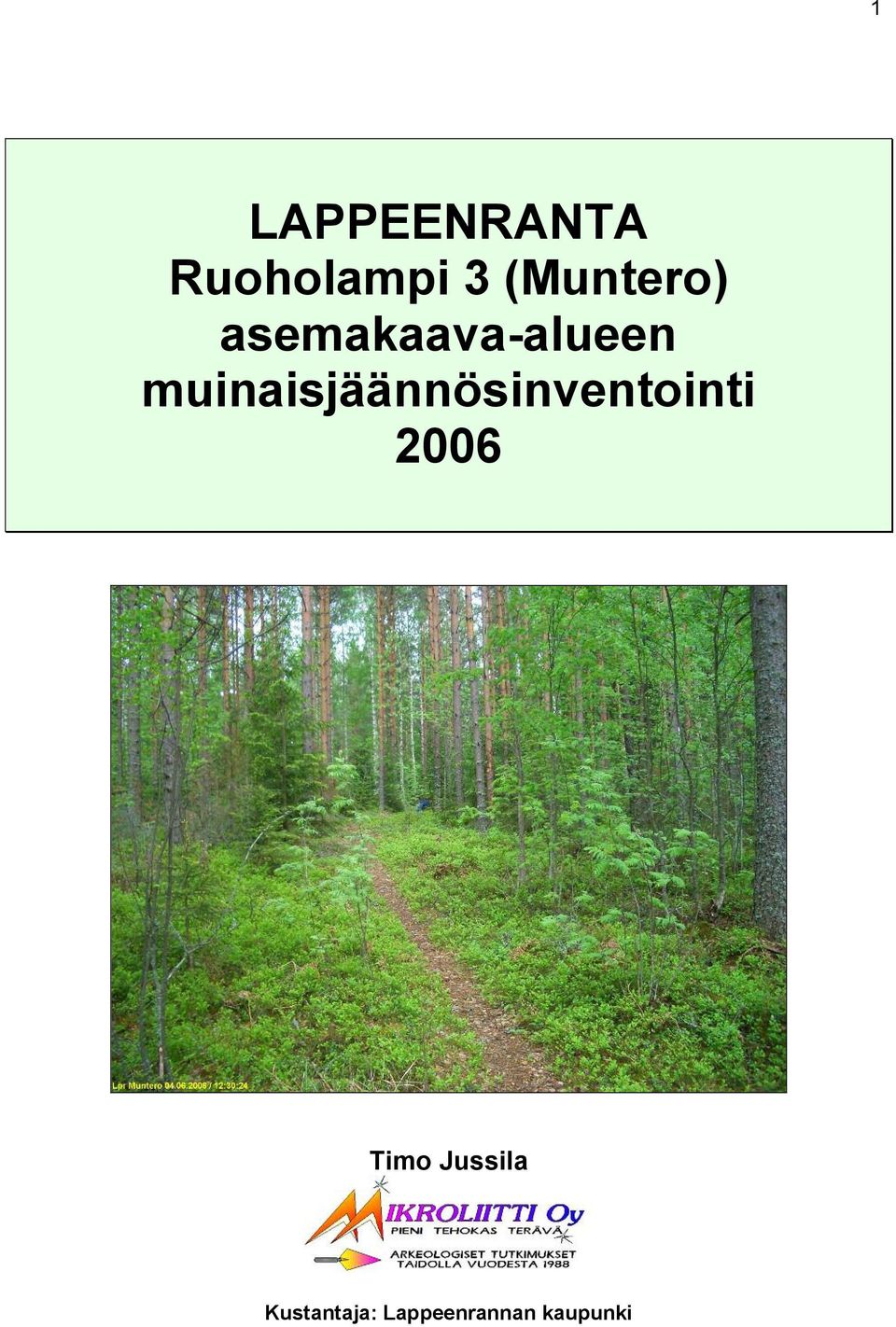muinaisjäännösinventointi 2006