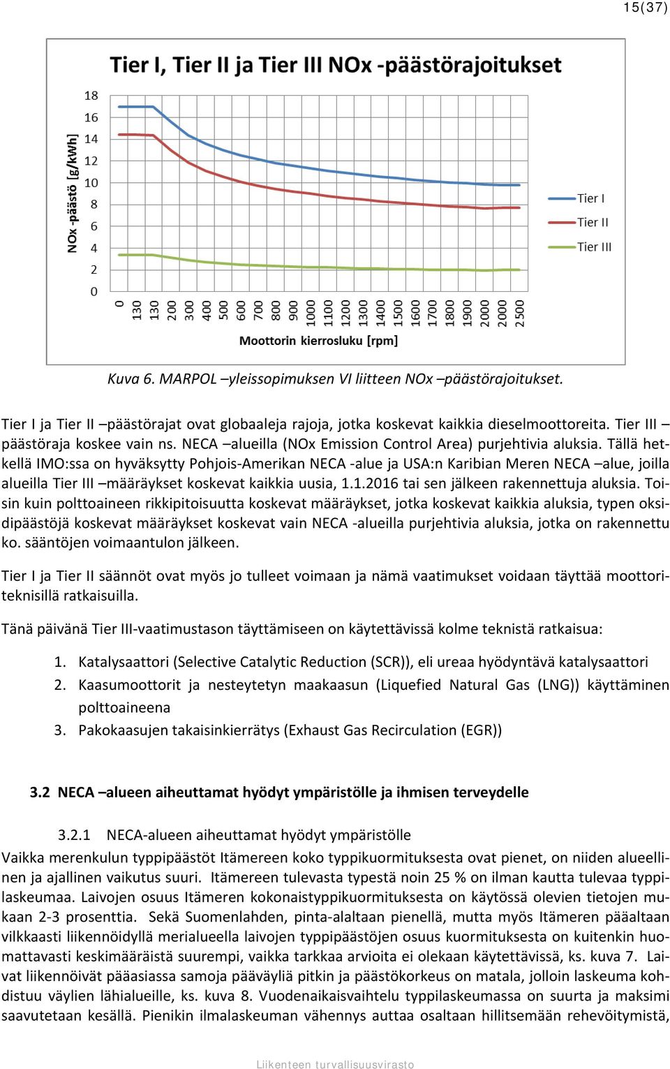 Tällä hetkellä IMO:ssa on hyväksytty Pohjois Amerikan NECA alue ja USA:n Karibian Meren NECA alue, joilla alueilla Tier III määräykset koskevat kaikkia uusia, 1.