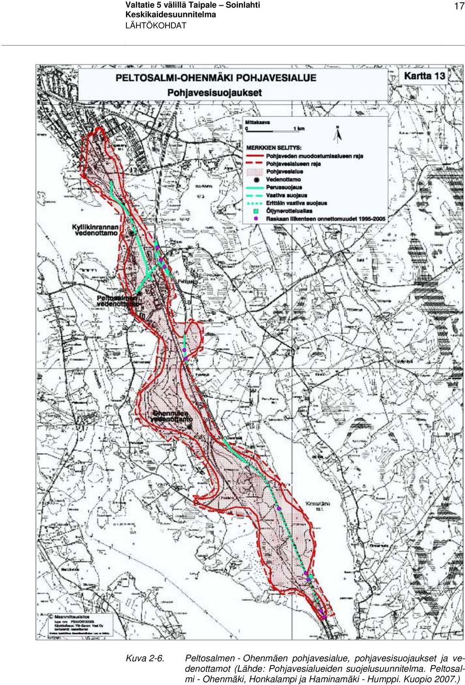 vedenottamot (Lähde: Pohjavesialueiden suojelusuunnitelma.