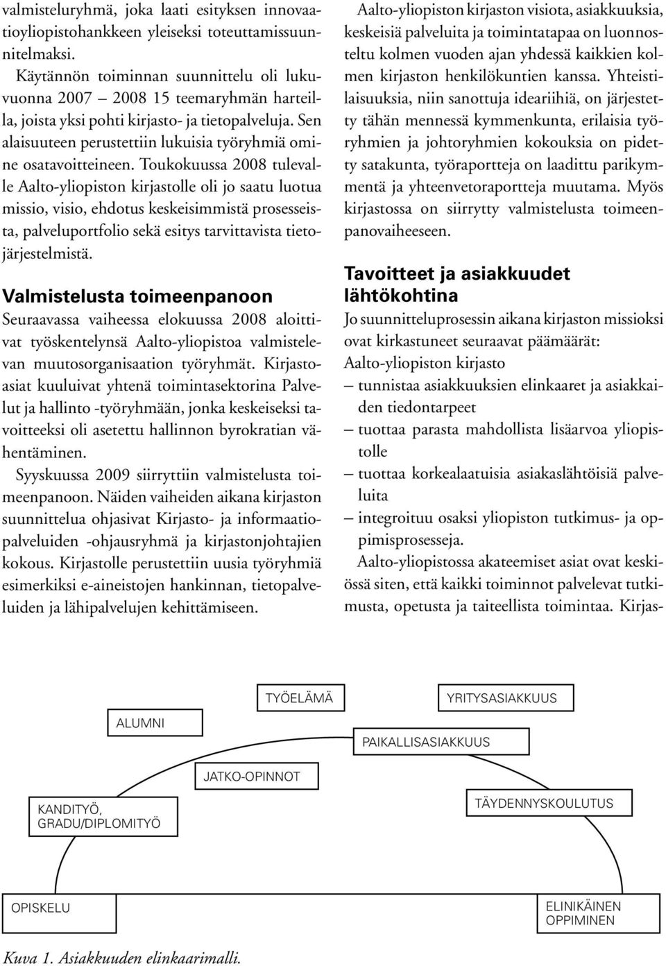 Sen alaisuuteen perustettiin lukuisia työryhmiä omine osatavoitteineen.