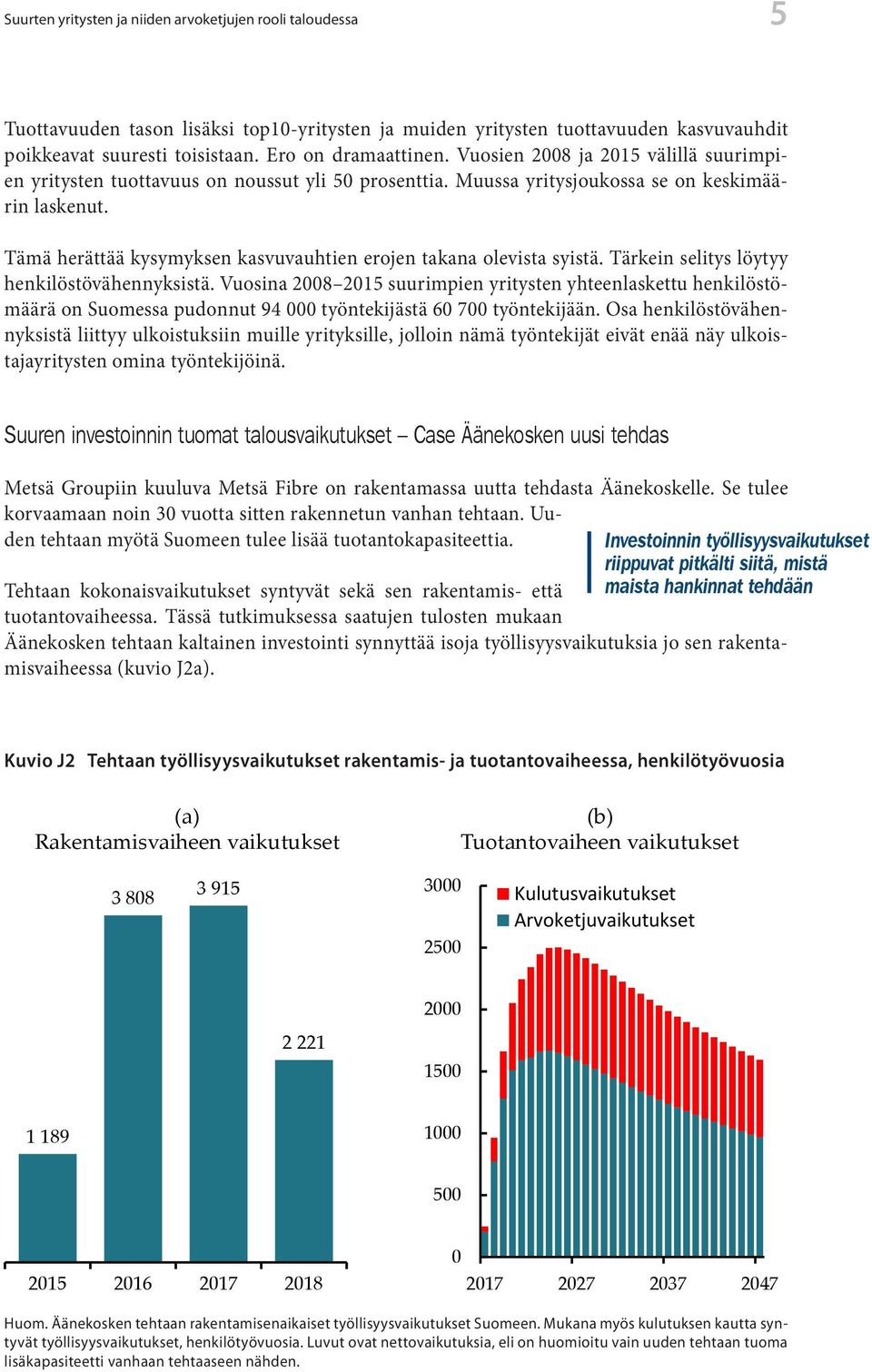 Tämä herättää kysymyksen kasvuvauhtien erojen takana olevista syistä. Tärkein selitys löytyy henkilöstövähennyksistä.