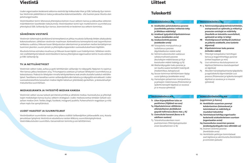 Viestintäsektori toimii läheisessä yhteistyössä kolmen muun sektorin kanssa ja edesauttaa sektorien määrittelemien tavoitteiden toteutumista.