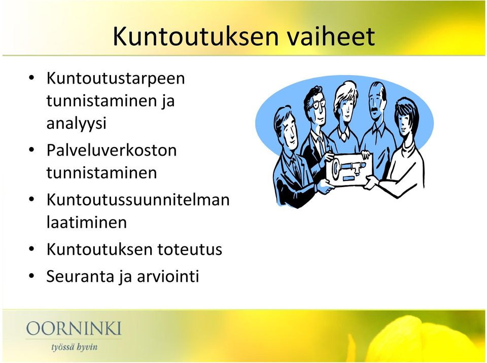 Kuntoutuksen vaiheet Kuntoutussuunnitelman