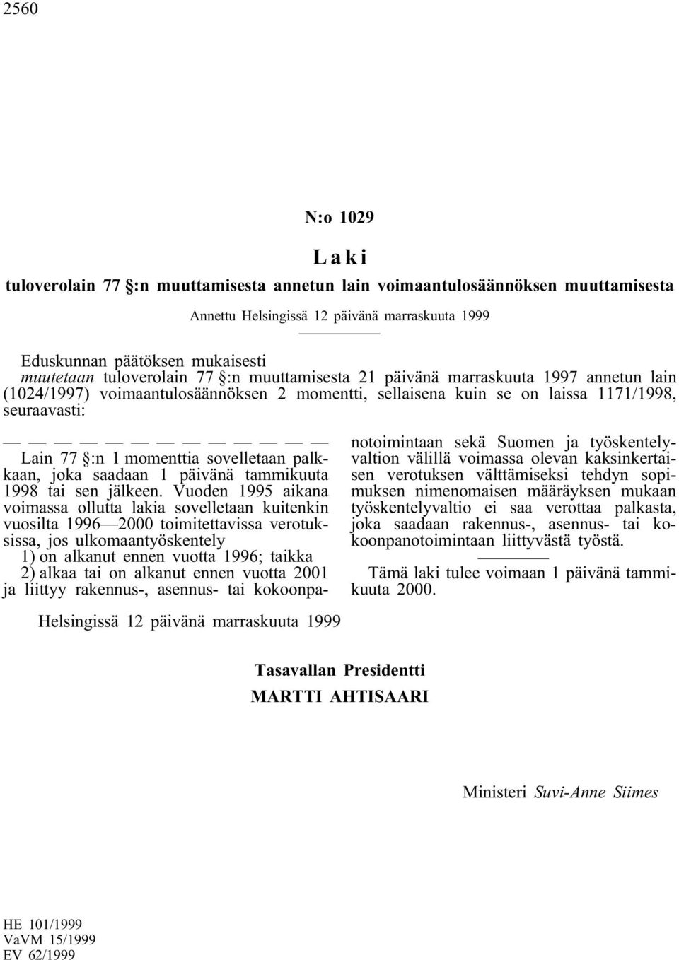 tammikuuta 1998 tai sen jälkeen.