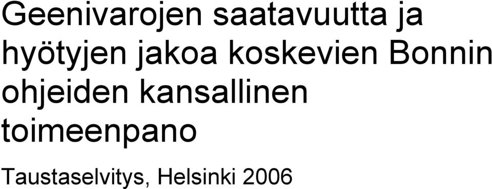 Bonnin ohjeiden kansallinen